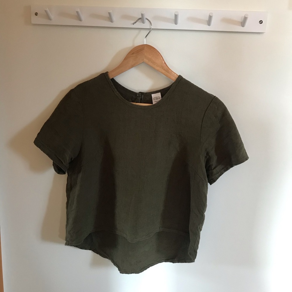 Nettles Tale Mayne Linen Crop Shirt